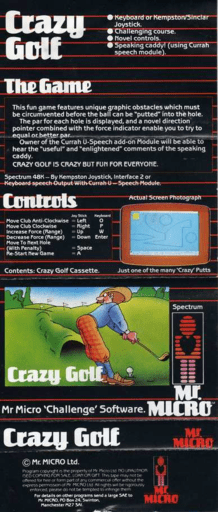 Crazy Golf box art for ZX Spectrum